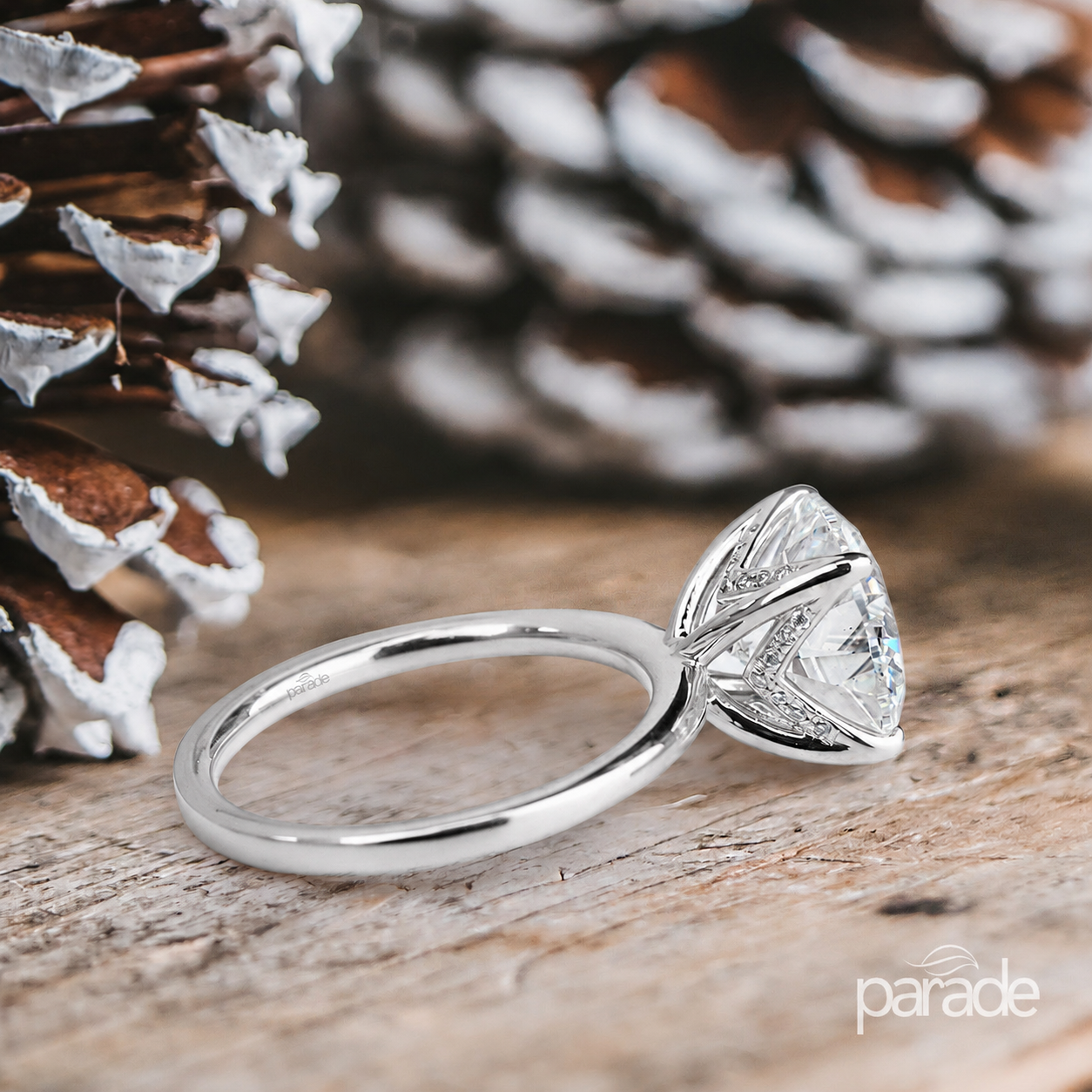 18KW Parade New Classic Round Solitaire Semi-Mount Engagement Ring